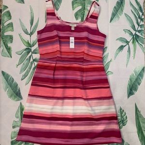 NWT Ann Taylor LOFT Fit & Flare Striped Dress